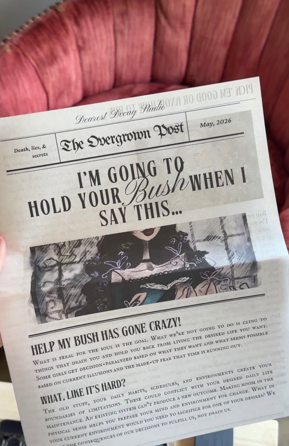 Monthly Newspaper Subscription of “The Overgrown Post”